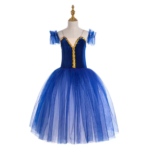 Vestido de Ballet <span class=keywords><strong>Blanco</strong></span>, Traje de Ballet Romántico Largo, Tutú para Ballet El Lago de los Cisnes, Disfraz de Bailarina para Niñas y Mujeres - Product Image 1