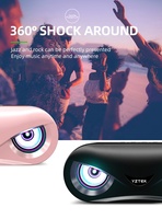 Haut-parleur Bluetooth sans fil avec radio FM, carte TF, design cool de hibou, personnalisé, étanche, DJ, basses, disco, LED flash, pour fête