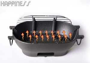 Precio de salida de fábrica, parrilla Hibachi presazonada, parrilla de carbón para acampar al aire libre, parrilla Hibachi de mesa - Product Image 4