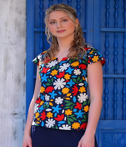 Top Casual de Alta Calidad para Mujer, 100% Algodón, con Escote Redondo y Mangas Cortas, Ligero y Transpirable - Product Image 1