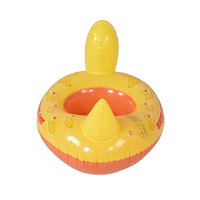 Flotteur de piscine gonflable jaune en forme de canard avec siège de sécurité pour enfants, fabriqué dans le Guangdong