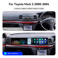 Autoradio MOOKAKA 12.3 + 4.99 + 12.3 pouces pour Toyota Mark 2 2000-2004, Android 15, GPS, Navigation, Stéréo, Carplay sans fil, écran interactif