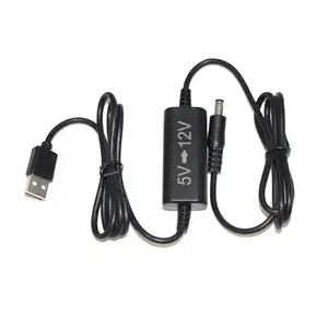 Usb Converter Adapter Kabel 2.1 5.5Mm Plug Power Boost Lijn Dc 5V 9V 12V Step Up module 5.5 2.1Mm Wifi Router Led Strip Licht