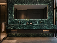 Dalles et carreaux en marbre vert Emperador, pierre naturelle, pour bureaux d'accueil, tables consoles, meubles-lavabos et murs décoratifs