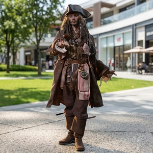 Statues de pirates des Caraïbes en résine et fibre de verre, taille réelle, 30 kg, pour intérieur/extérieur, objets de collection - Product Image 5