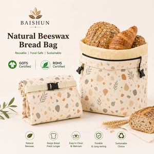 Sacs à <span class=keywords><strong>pain</strong></span> lavables personnalisables avec logo pour boulangerie, en tissu réutilisable doublé <span class=keywords><strong>de</strong></span> cire d'abeille, pour <span class=keywords><strong>pain</strong></span> au levain, avec fermeture à pression, sacs à <span class=keywords><strong>pain</strong></span> en cire d'abeille sans droits <span class=keywords><strong>de</strong></span> douane - Product Image 1