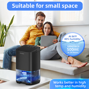 Déshumidificateur d'air silencieux portable avec stérilisation et désodorisation, idéal pour les produits de maison intelligente dans les chambres et les bureaux - Product Image 3