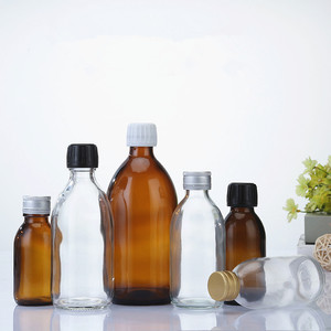 Venta al por mayor claro ámbar bala redonda magra <span class=keywords><strong>tos</strong></span> líquido medicina jarabe <span class=keywords><strong>para</strong></span> la <span class=keywords><strong>tos</strong></span> botellas de vidrio farmacéuticas con tapa - Product Image 3