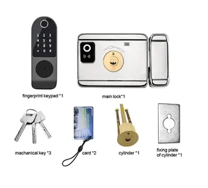 <span class=keywords><strong>AGSHOME</strong></span> Serrure de porte intelligente électronique Tuya WiFi Cloud en alliage d'aluminium de grade B, déverrouillage par carte-clé pour plusieurs portes - Product Image 6