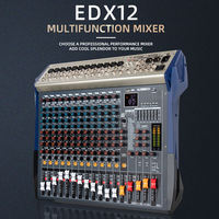 Console de mixage professionnelle COKYIS EDX12 Factory 12 canaux avec DSP, alimentation fantôme 48V, enregistrement USB, contrôleur DJ pour scène