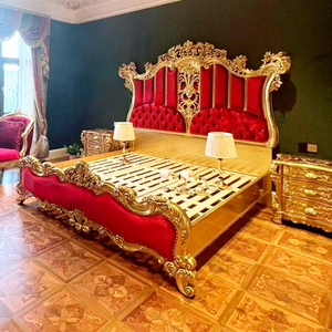 Europäischer Stil Massivholz Luxus-Doppelbett Hauptschlafzimmer Hochzeitsbett Villa Maßgefertigtes Französisches Klassisches Geschnitztes Prinzessinnenbett - Product Image 2