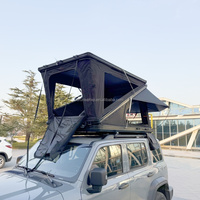 Tente de toit de voiture DrunkenXp Premium, 142 cm de largeur, en forme de Z, coque en aluminium, toile imperméable, triangle, espace élevé, pour le camping