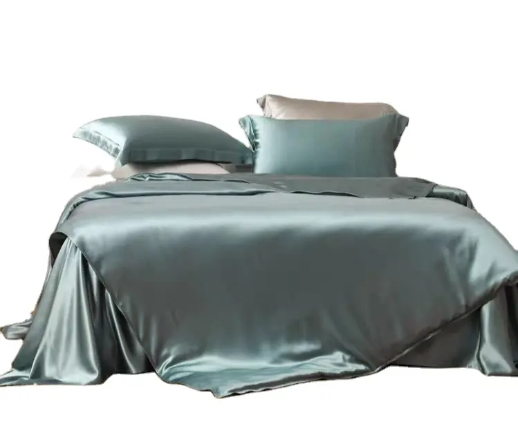 Luxuriöses 4-teiliges Bettwäsche set aus Seide 19 Momme Silk Flat Sheet