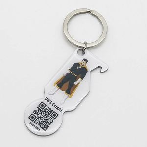 Wholesale <b>Custom</b> Design Printing Metal Supermarket Shopping Cart Trolley Token Coin <b>Keychain</b> Keyring - Product Image 4