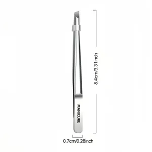 Pinzas de Acero Inoxidable, Herramienta Adecuada para Aplicación de Cejas y Pestañas, Recorte de Barba y Bigote, Aplicador de Cejas Postizas, Regalos - Product Image 5