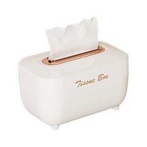 Boîte à mouchoirs élégante en plastique avec mécanisme à ressort pour la maison, le bureau, la salle de bain, rangement pratique, design polyvalent - Product Image 2