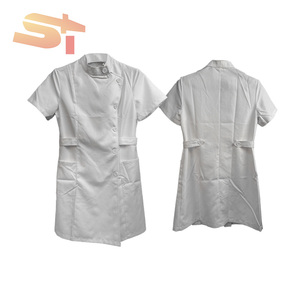 <span class=keywords><strong>Camice</strong></span> Bianco in Poliestere Traspirante SIKE per Medici, Infermieri, Farmacie e Laboratori, Comodo <span class=keywords><strong>Camice</strong></span> Medio-Lungo per Donne - Product Image 3