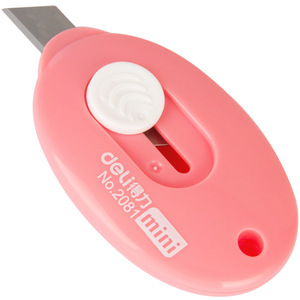 Deli Mini Utility Knife 2081 Stainless Steel Blade Portable Keychain Size For Office And Craft Use - Product Image 3