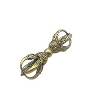 Vajra miniature en cuivre transfrontalier en forme de trompette, amulette portative, instrument de rituel religieux tibétain, objet artisanal Vajra