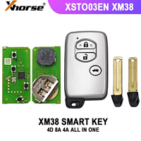 Version Globale Xhorse XM38 Clé Intelligente Télécommande 4D 8A 4A Tout-en-un XSTO03EN Télécommande Auto pour Toyota/Lexus