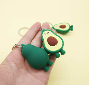 Aguacate PVC Keychain 3D Fruit Avocado Keyring Key Bag Car Pendants Promotional Gifts - Product Image 2