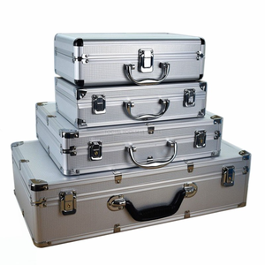 Aluminium Large Hard Flight Carry Case Key Camera Storage Box Aluminum Tool Briefcase With Foam Backing