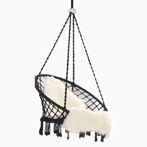Ghế Xích Đu Dệt Kim Dây Thừng Tua Rua Macrame Võng Đồ Nội Thất Sân Vườn Boho Ghế Xích Đu - Product Image 1