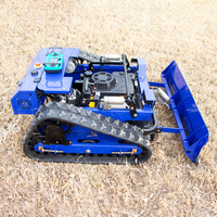 Tondeuse à gazon sans fil télécommandée, moteur 4 temps 1000W, qualité industrielle, à essence, avec châssis en aluminium