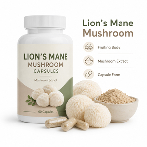 Complément alimentaire à base de plantes, extrait complexe de champignons Lion's Mane et Reishi, antioxydant et soutien immunitaire, capsules pour adultes, emballage personnalisé - Product Image 5