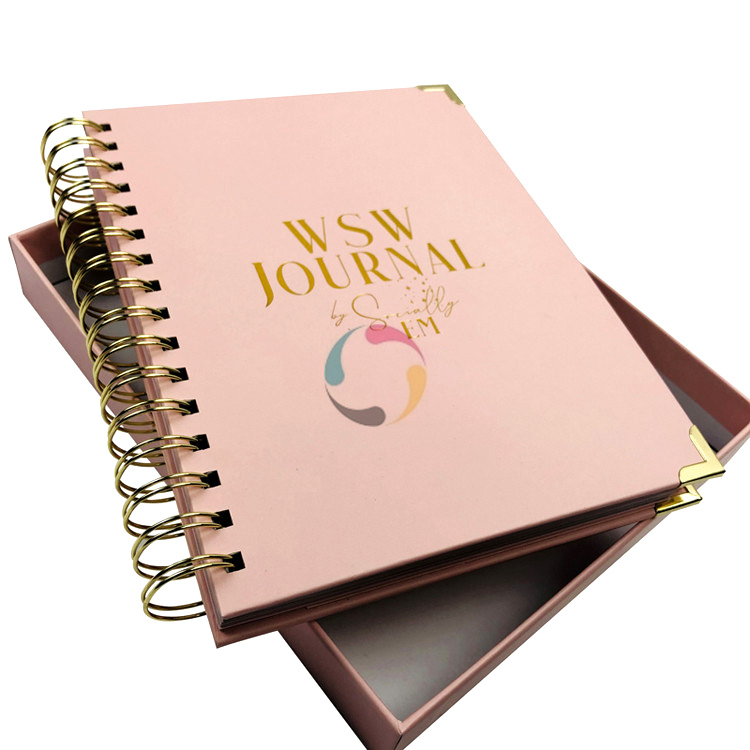 2022 recycle custom linen hardcover foil daily planner agenda logo a5 paper notebook journal spiral book printing