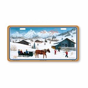 Souvenir promotionnel de la France 15*30 cm plaque d'immatriculation en aluminium de gaufrage de signe en métal - Product Image 6