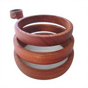 Brazalete de Madera Hecho a Mano para Mujer, Joyería de Madera Natural, Estilo Boho Étnico, Accesorio de Moda Tradicional, Regalo al por Mayor - Product Image 1