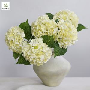 Высокое качество искусственный латекс гортензии цветок Настоящее прикосновение для вечеринки отеля свадебный стол Декоративные цветы синий белый розовый - Product Image 3