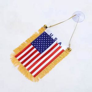 ธงชาติอเมริกาแบบแขวนหน้าต่างรถยนต์สองด้าน พร้อมถ้วยดูด - Product Image 2