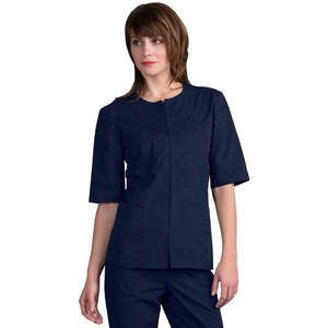 Frauen Großhandel maßge schneiderte Housekeeping Wear kwear Peeling Top Beauty Salon Spa Arbeits kleidung Zip Tunika - Product Image 1