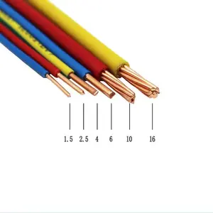 Fils et câbles électriques Rouleaux de Fil TH Electrique 1.5 2.5 4 6 mm2 Ingelec En Cuivre Bleu Rouge h07VU