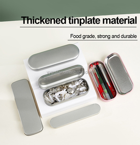 Eco-Friendly <strong>Rectangular</strong> Makeup Brushes Organizer <strong>Box</strong> Stationery Nail Clipper Nipper Storage Mini Metal <strong>Tin</strong> <strong>Box</strong> with Hinged <strong>Lid</strong> - Product Image 4