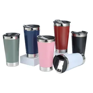 Wholesale Double Wall Vacuum Insulated Cup Thermal 20oz Coffee Beer Mug Lid With Bottle Opener Stainless Steel Beer Wine Tumbler