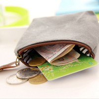 Kanvas Klasik Retro Wanita Dompet Koin Kecil Dompet Kartu Kunci Tas Uang Gadis Dompet Pemegang Koin Mini