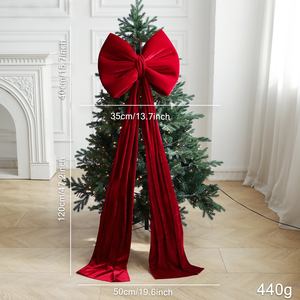 فراشة عملاقة من المخمل البورغندي لتزيين شجرة عيد الميلاد وعيد الحب وعرض النوافذ، صديقة للبيئة وقابلة لإعادة الاستخدام - Product Image 5