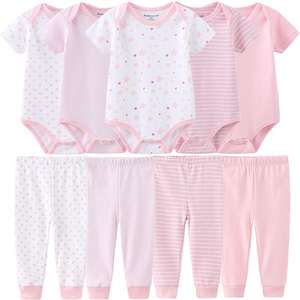 All'ingrosso tuta in cotone per neonato in puro cotone Set di abbigliamento per neonato 9 pezzi tutina di alta qualità <span class=keywords><strong>vestiti</strong></span> <span class=keywords><strong>estivi</strong></span> per bambini - Product Image 3
