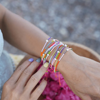 2025 Nueva playa Mini bohemio hecho a mano Color mezclado Irregular perlas de agua dulce pulseras con cuentas joyería de moda para mujeres