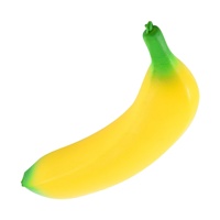 Realistiche bananen squishy toy 18cm plastic gepersonaliseerde kleur langzaam rijzende knijpfruit stressverlichting decompressie