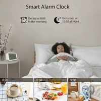 Thermomètre hygromètre intelligent WiFi Tuya en stock avec écran LCD, capteur de lumière, réveil et contrôle à distance via application pour la maison et le bureau