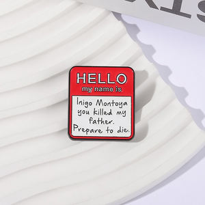 สวัสดีฉันชื่อกล่องโต้ตอบหมุดเคลือบเข็มกลัดแรงบันดาลใจจากภาพยนตร์คลาสสิกการ์ตูนกระเป๋าเป้สะพายหลังสุดสร้างสรรค์เสื้อผ้าเครื่องประดับป้ายปกเสื้อ - Product Image 2