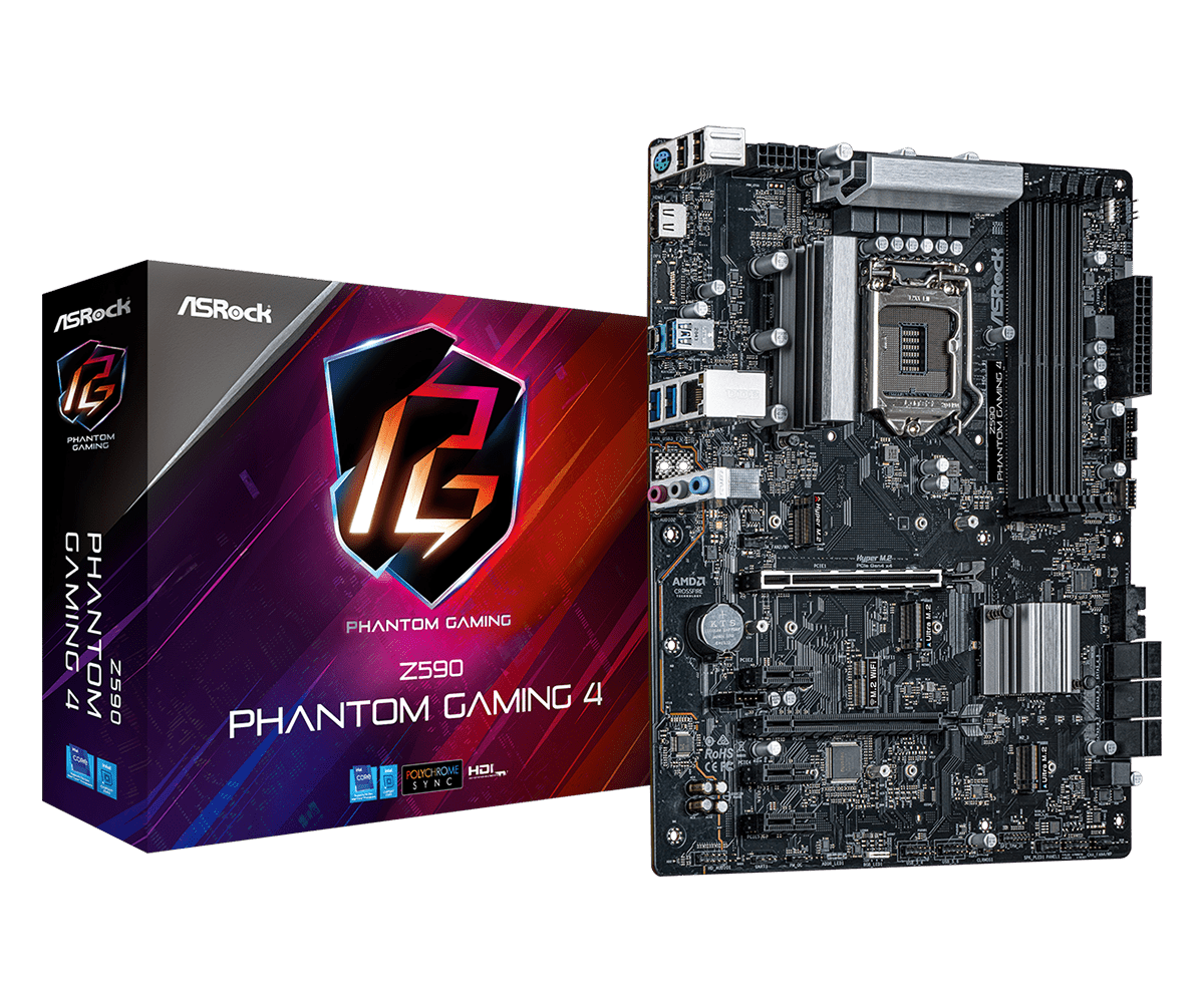 Материнская плата ASRock Z590 для фантомных игр 4, поддерживает процессор 11900K 11700K Intl Z590 LGA 1200