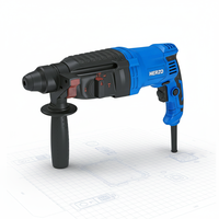 Marteau perforateur rotatif 850W et perceuse à percussion 26mm SDS Plus filaire 230V avec 5 forets et jeu de ciseaux, prise VDE, vitesse variable OEM