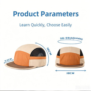 Custom 5 Panel Breathable Sports Quick Dry Camp Hat Wholesale Running Gorras Adjustable High Quality Printing Logo Polyester Cap - Product Image 4
