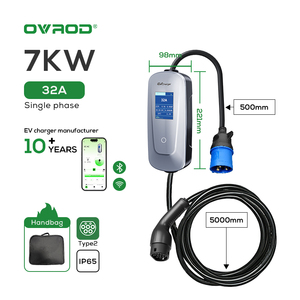 <span class=keywords><strong>Chargeur</strong></span> de voiture électrique Ovrod Type 2 <span class=keywords><strong>7</strong></span>,<span class=keywords><strong>4</strong></span> <span class=keywords><strong>kW</strong></span> Portable Certifié CE Chargeurs de voiture électrique <span class=keywords><strong>7</strong></span> <span class=keywords><strong>kW</strong></span> - Product Image 1
