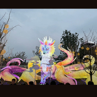 Nouvel An chinois, Thanksgiving, Saint-Valentin, spectacle de lanternes, grande sculpture animale 3D, lumières LED étanches, utilisation en extérieur